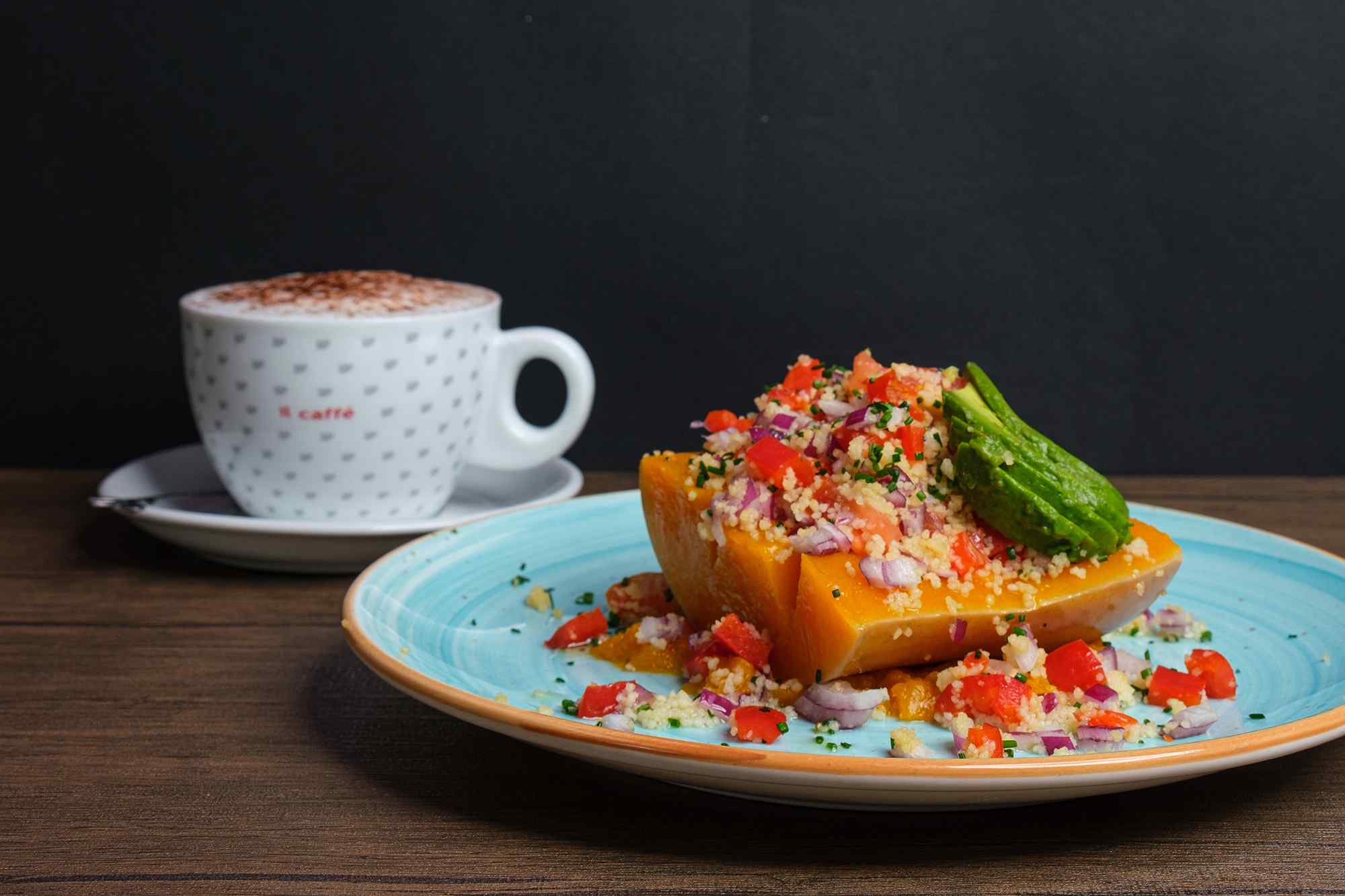 Calabaza rellena con cous cous